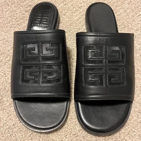 Givenchy 4G Logo Black Slide Sandals - Picture 4 of 8
